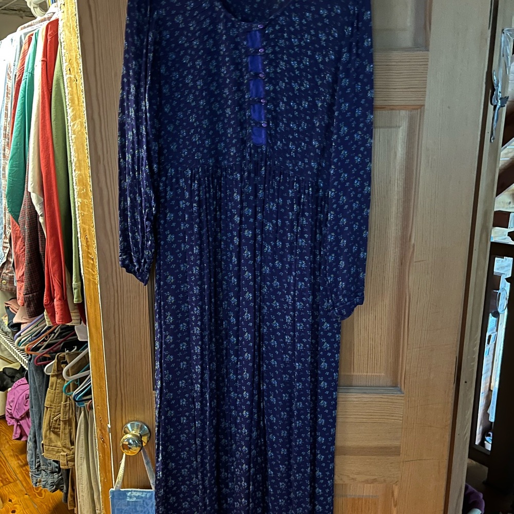 Elegant Purple Floral Women's Dress